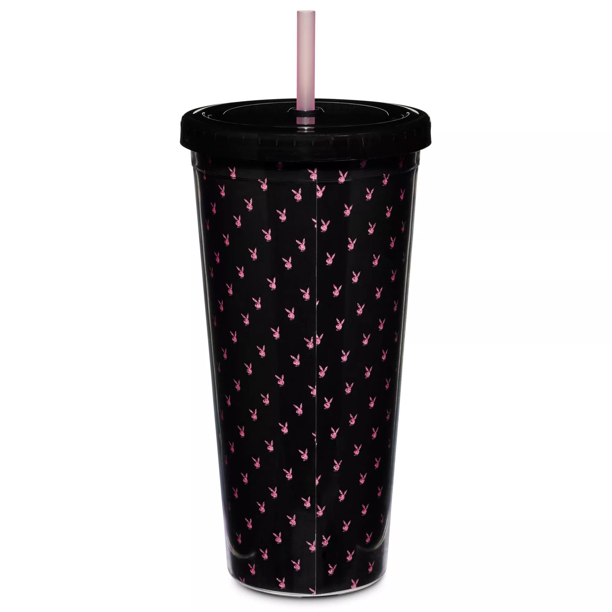 Playboy Glitter Cup with Straw - 20 oz. at Spencer's