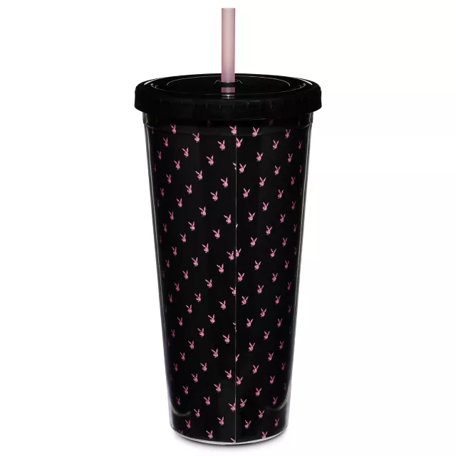 Playboy Glitter Cup with Straw - 20 oz. at Spencer's