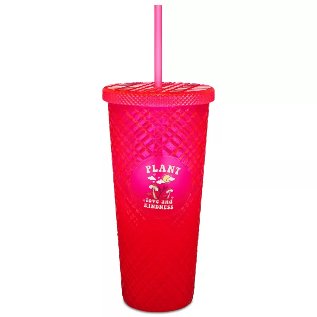 Plant Love and Kindness Textured Cup with Straw - 24 oz. at Spencer's