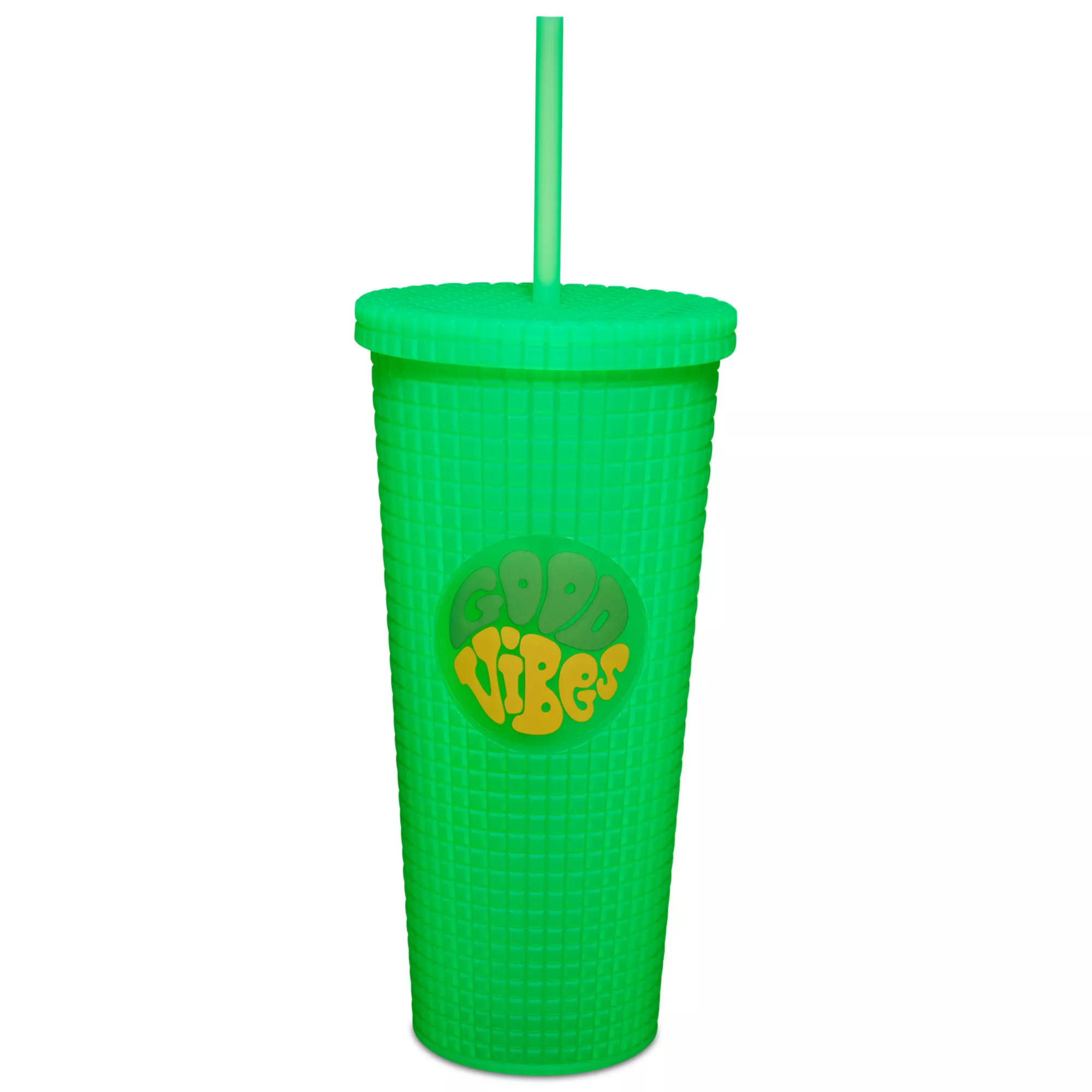 Good Vibes Textured Cup with Straw - 24 oz. at Spencer's