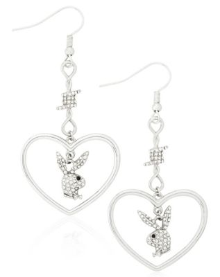 MJ-SE2472 Playboy Bunny 316L Stainless Steel Earring Studs Pair 