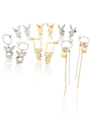 Gold playboy clearance bunny earrings