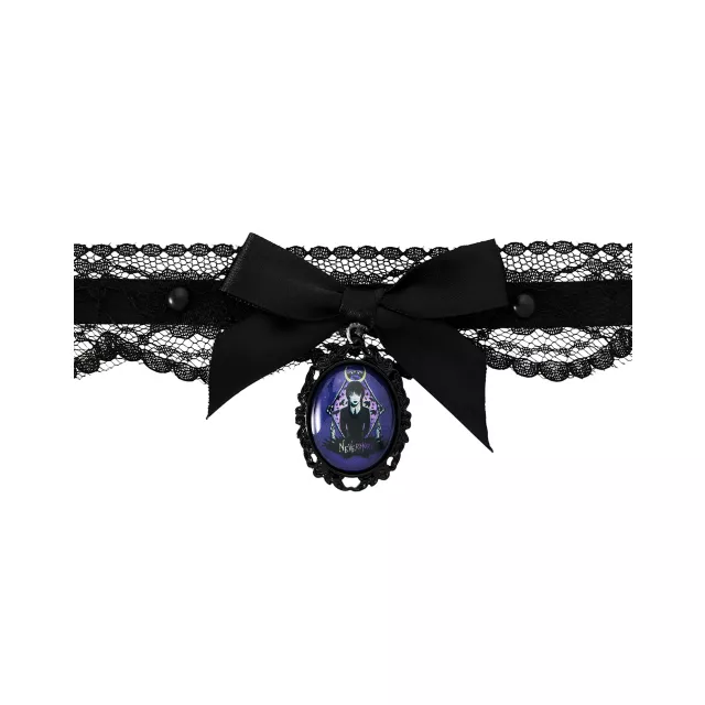 Wednesday Lace Pendant Choker Necklace - Wednesday at Spencer's