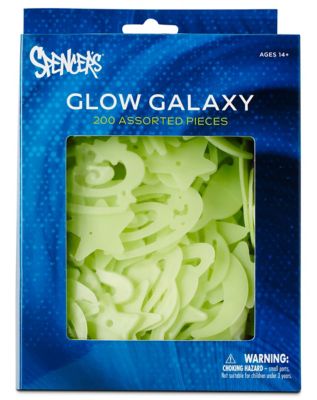 Glow in the Dark Celestial Stick-On Pieces - 200 Pack