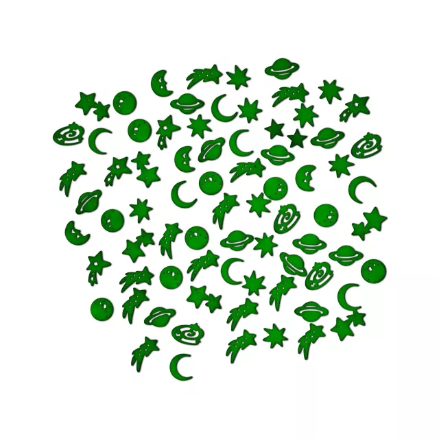 Glow in the Dark Celestial Stick-On Pieces - 200 Pack at Spencer's