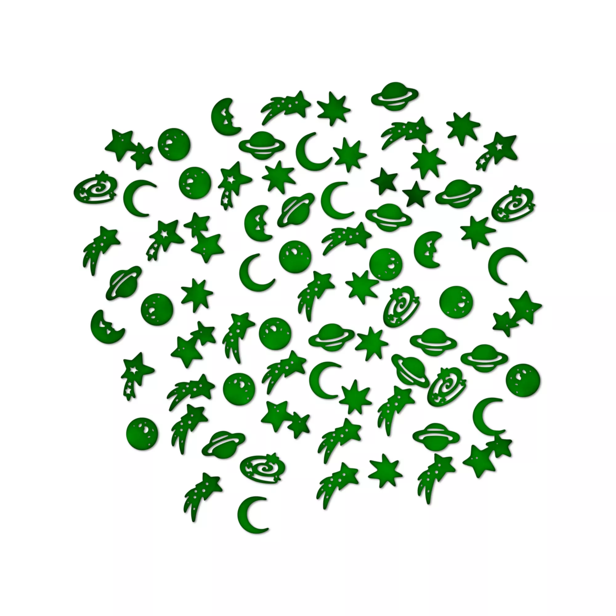 Glow in the Dark Celestial Stick-On Pieces - 200 Pack at Spencer's