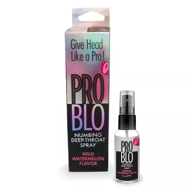 Pro Blo Strawberry Flavored Deep Throat Numbing Spray - 1 oz.