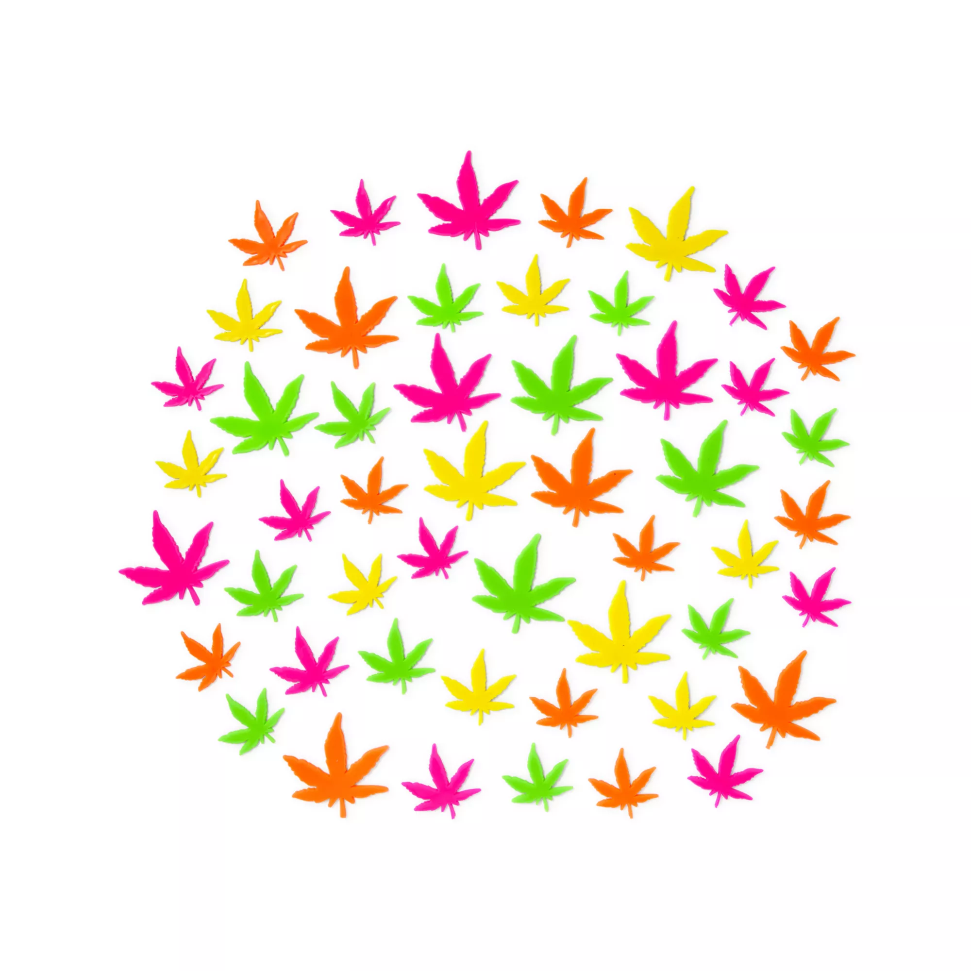 Black Light Weed Leaf Decals - 50 Pack at Spencer's
