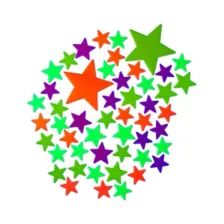 Black Light Reactive Stars - 50 Pack at Spencer's