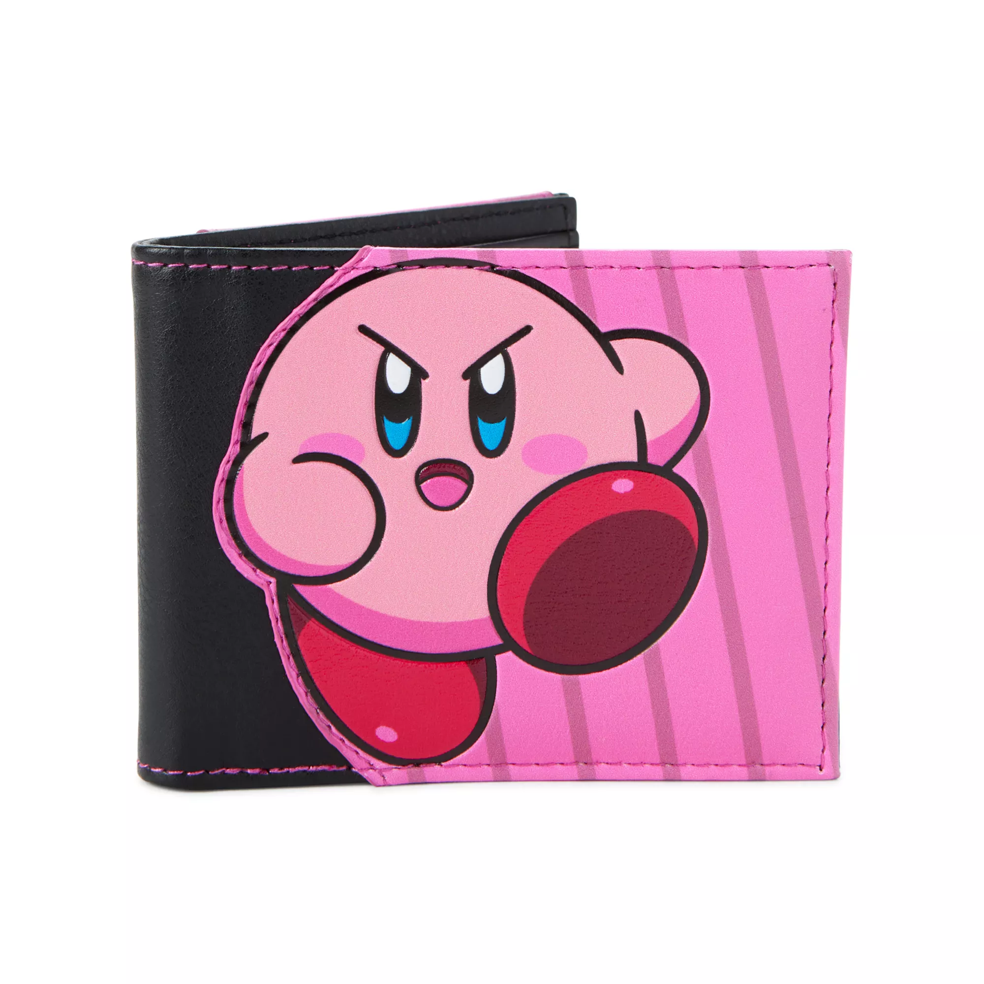 Black and Pink Kirby Bifold Wallet - Kirby at Spencer's