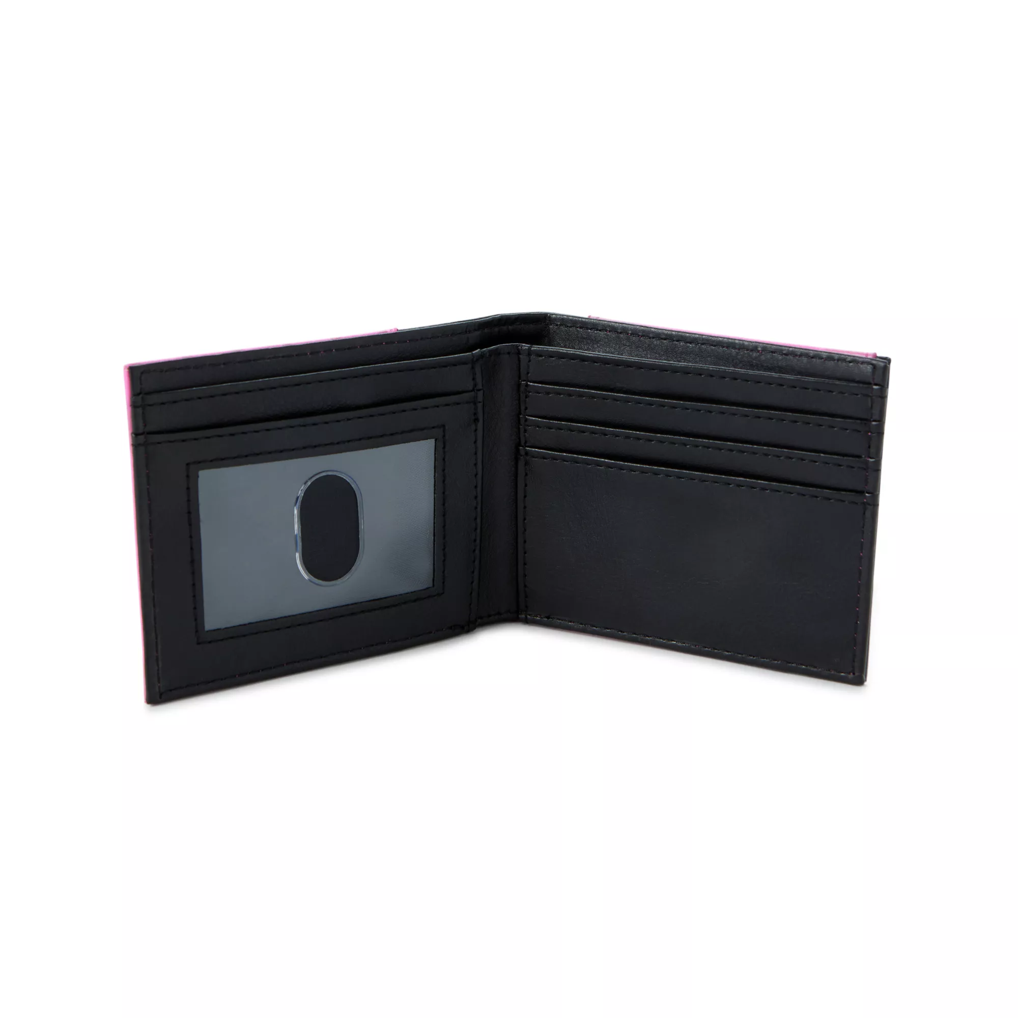 Black and Pink Kirby Bifold Wallet - Kirby at Spencer's