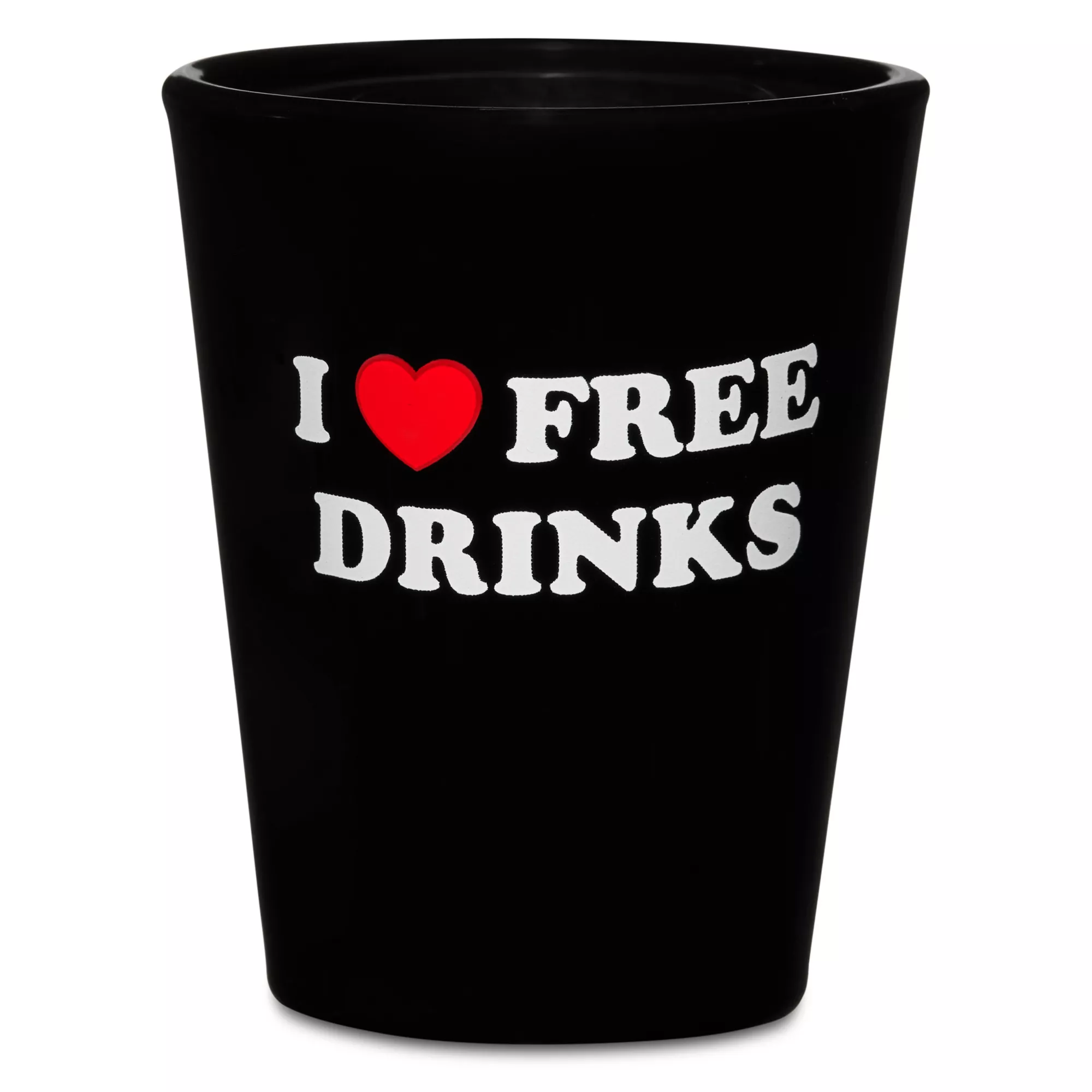 I Love Free Drinks Shot Glass 2 oz. - Danny Duncan at Spencer's