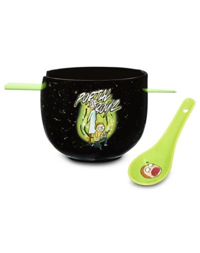 Rick and Morty Bowl and Utensil Set