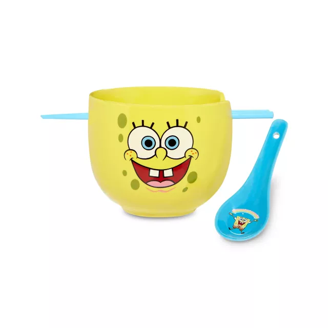 SpongeBob Bowl and Utensil Set - SpongeBob SquarePants at Spencer's