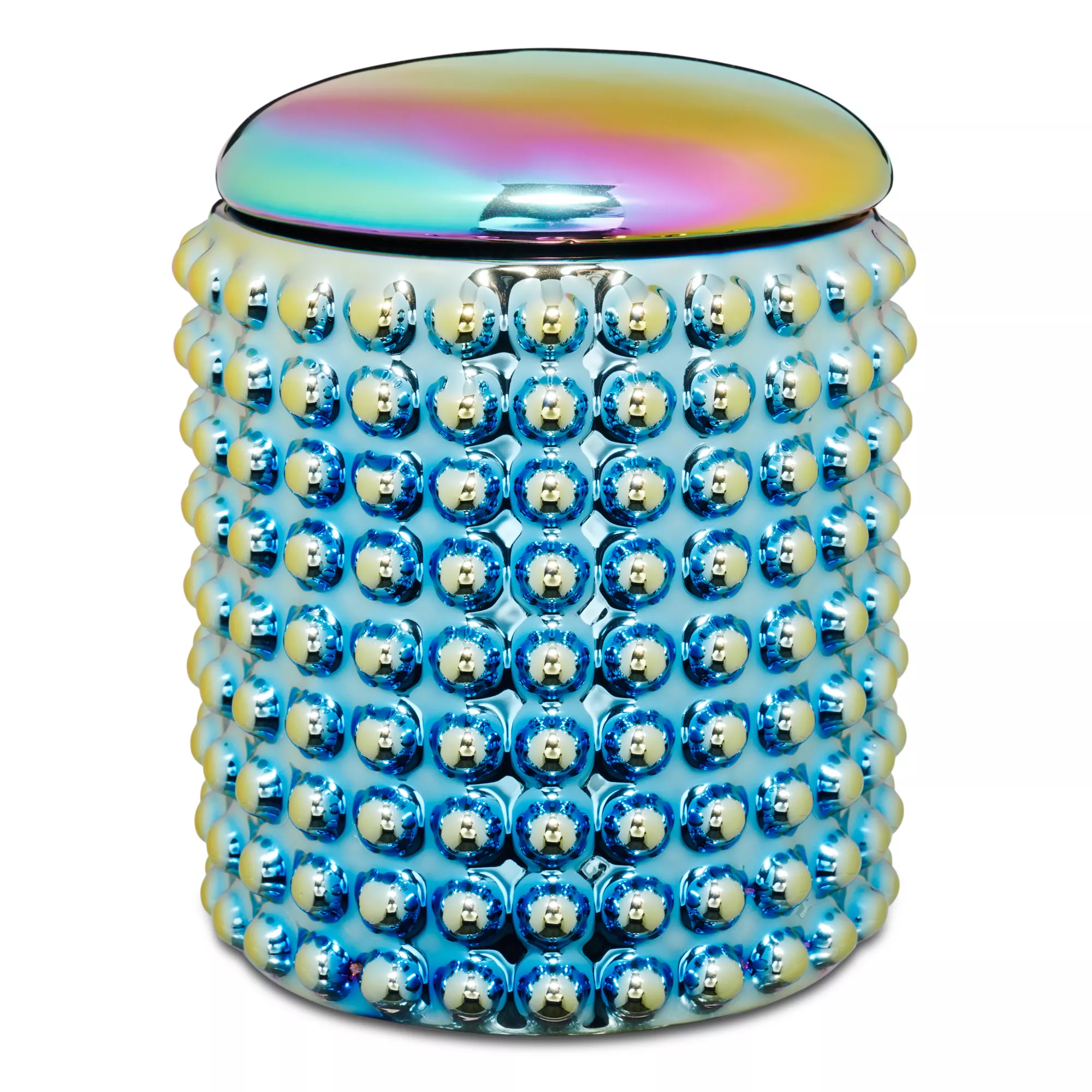 Oil Slick Studded Stash Jar at Spencer's