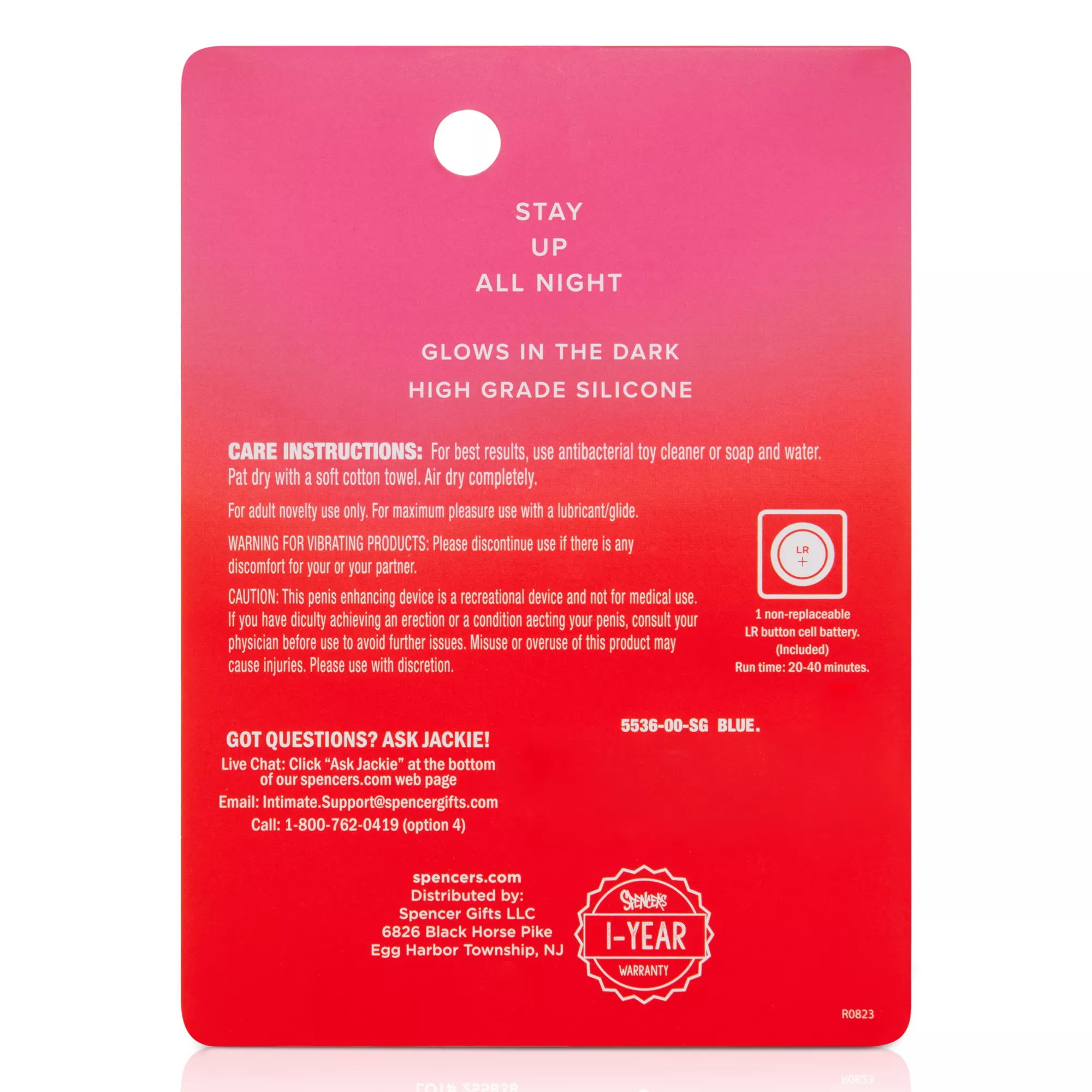 Ready AF Glow in the Dark Vibrating Cock Ring at Spencer's