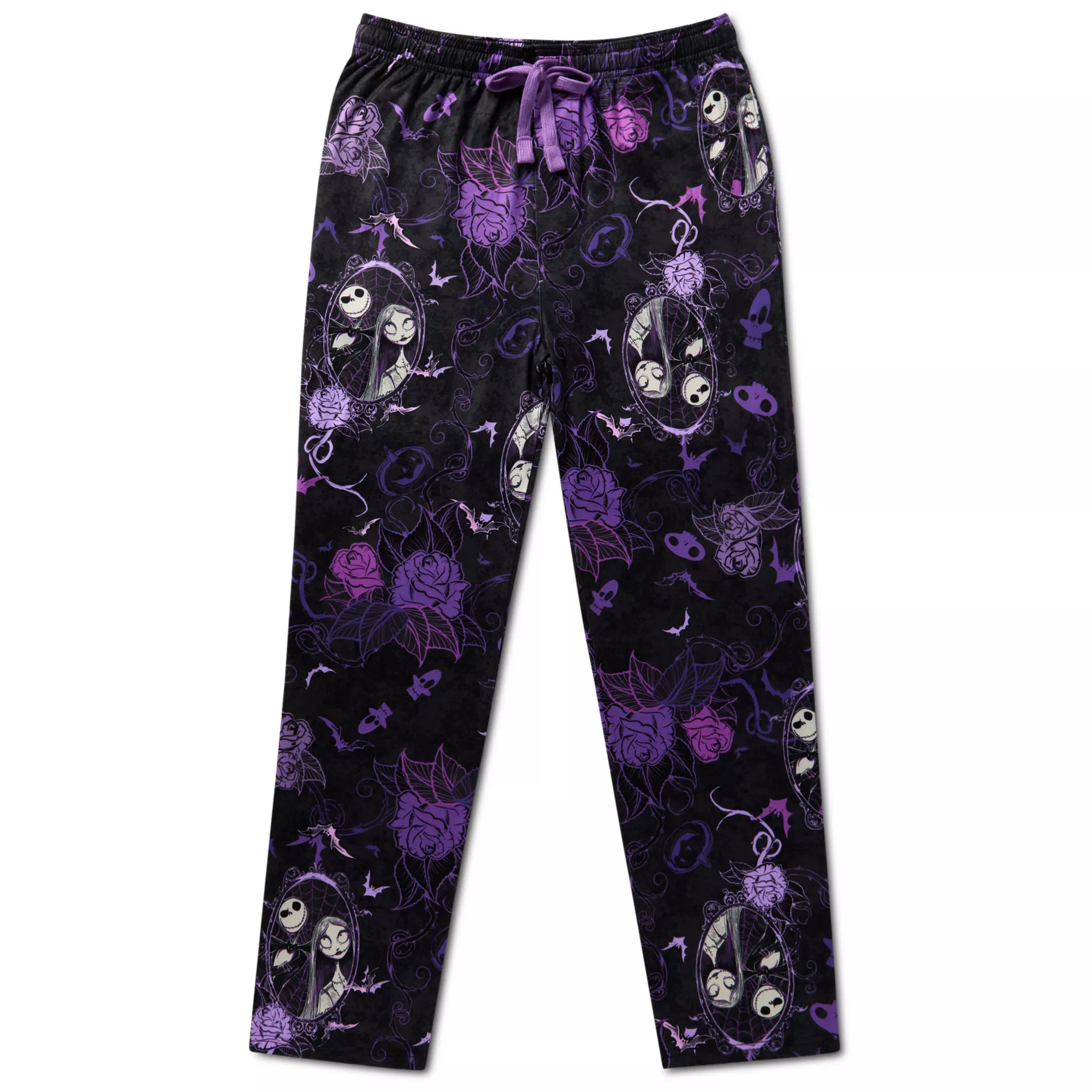 Floral Jack Skellington and Sally Lounge Pants - The Nightmare Before Christmas at Spencer's