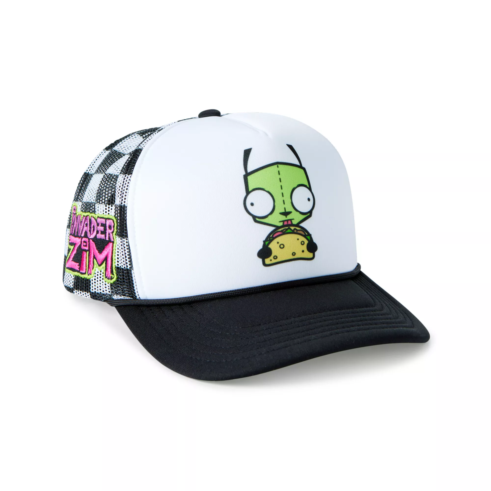 GIR Checkered Trucker Hat - Invader Zim at Spencer's