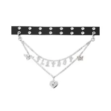 Black Playboy Bunny Rhinestone Chain Belt at Spencer's