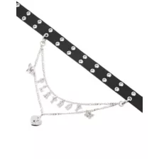 Black Playboy Bunny Rhinestone Chain Belt at Spencer's