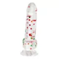 Stocking Stuffer Heart Confetti Suction Cup Dildo with Balls - 6 Inch at Spencer's
