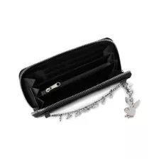 CZ Playboy Bunny Chain Zip Wallet at Spencer's