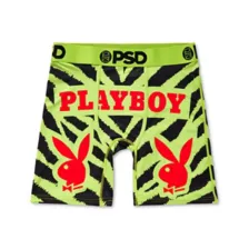 PSD Neon Zebra Print Playboy Boxers - Playboy at Spencer's