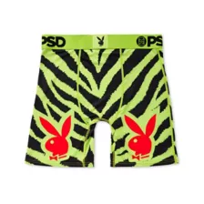 PSD Neon Zebra Print Playboy Boxers - Playboy at Spencer's