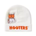 White Hooters Cuff Beanie Hat at Spencer's