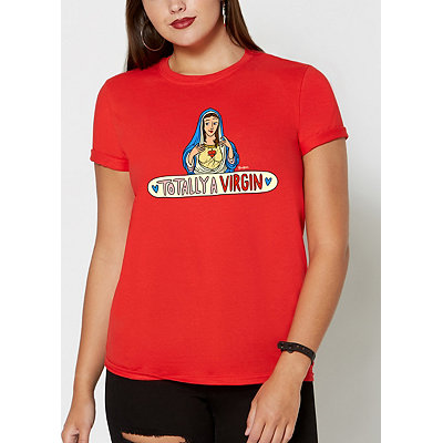 Totally A Virgin T Shirt - Teen Hearts - Spencer's