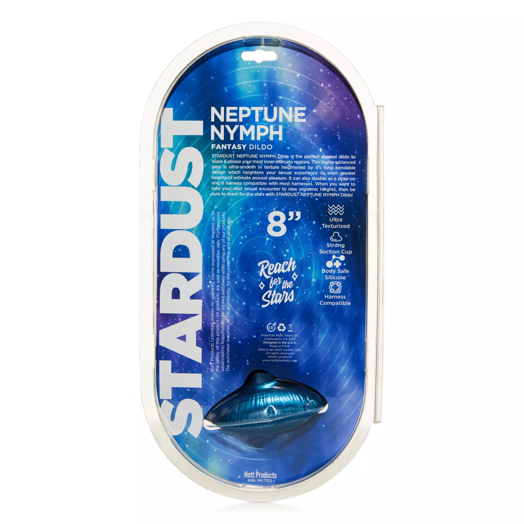 Neptune Nymph Fantasy Suction Cup Dildo 8 Inch - Stardust at Spencer's