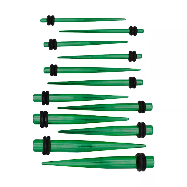 Multi-Pack Green Tapers 6 Pair - 14 - 4 Gauge at Spencer's