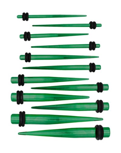 Multi-Pack Green Tapers 6 Pair Gauge