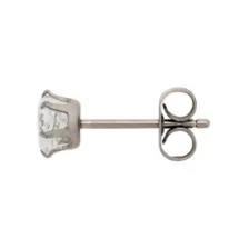 Round CZ Titanium Stud Earrings at Spencer's
