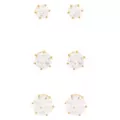 Multi-Pack Round CZ Goldtone Stud Earrings - 3 Pair at Spencer's