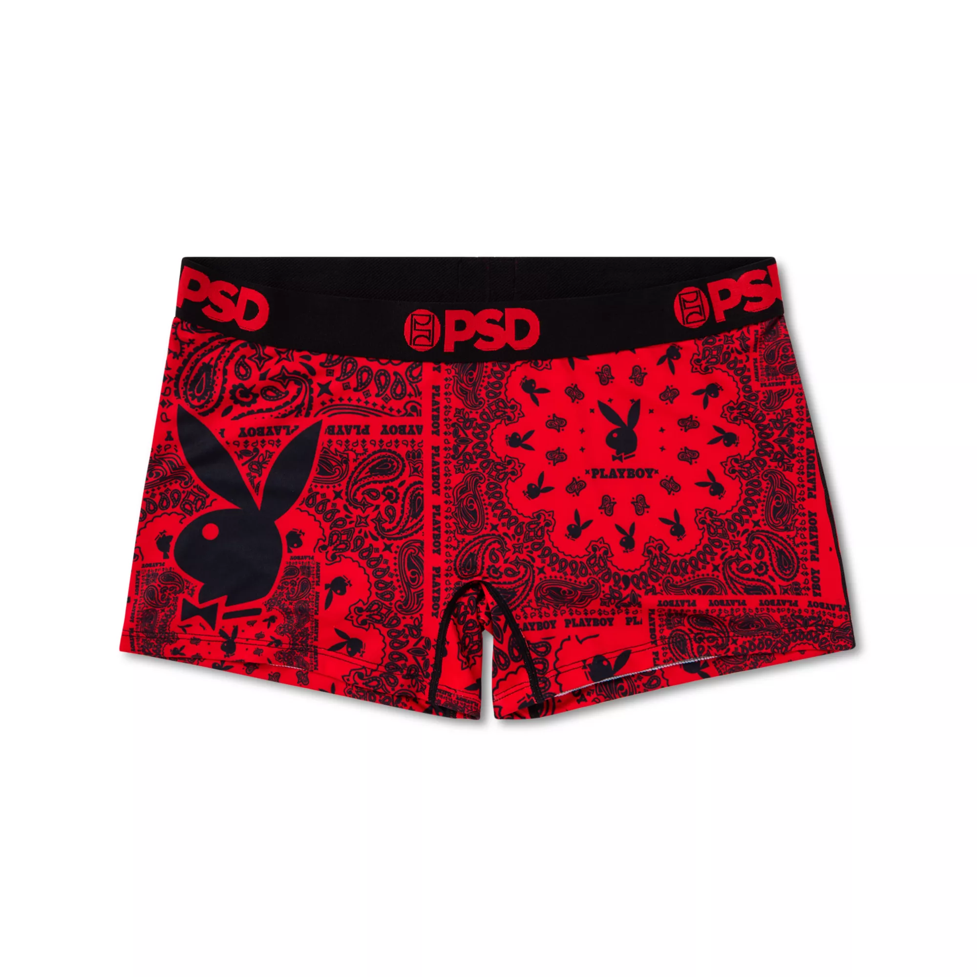 Playboy Bunny Red Paisley Boyshorts