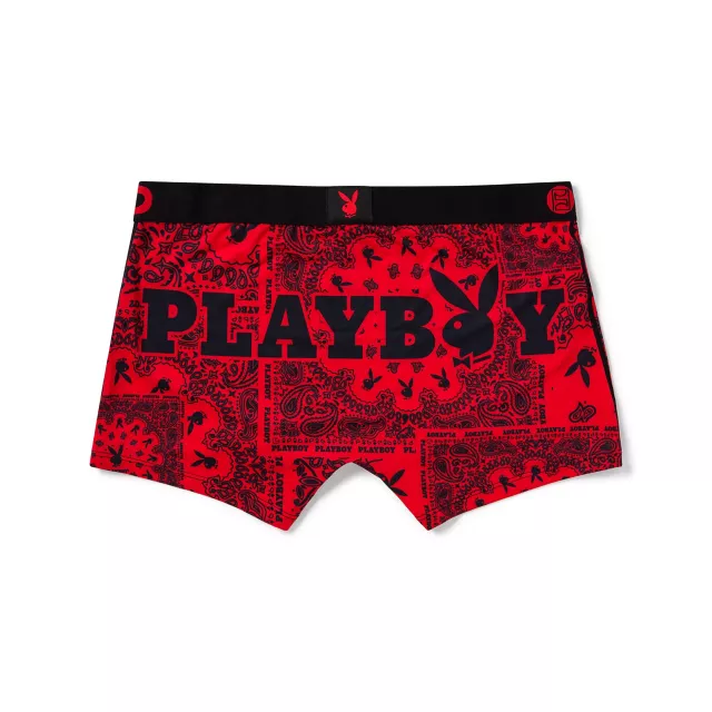 Playboy Bunny Red Paisley Boyshorts