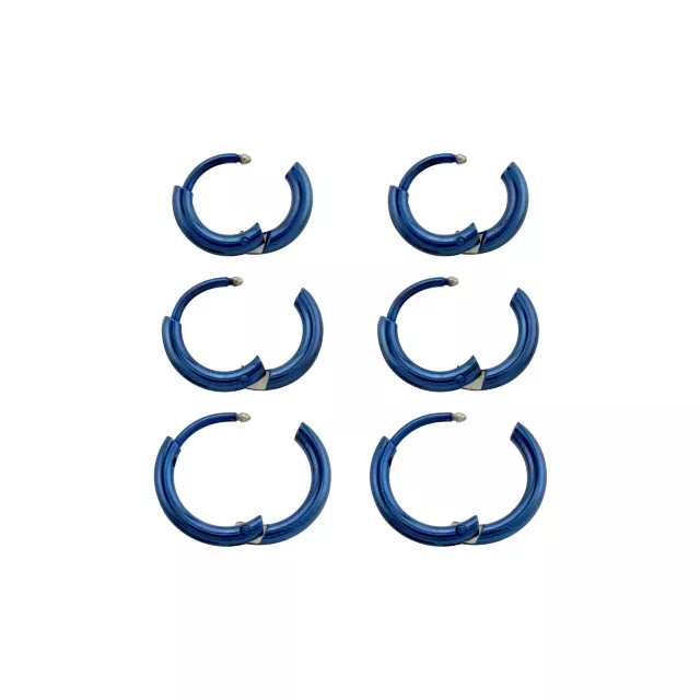 Multi-Pack Blue Graduated Size Huggie Hoop Earrings - 3 Pair at Spencer's