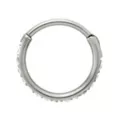 Silver CZ Hinge Hoop at Spencer's