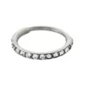 Silver CZ Hinge Hoop at Spencer's