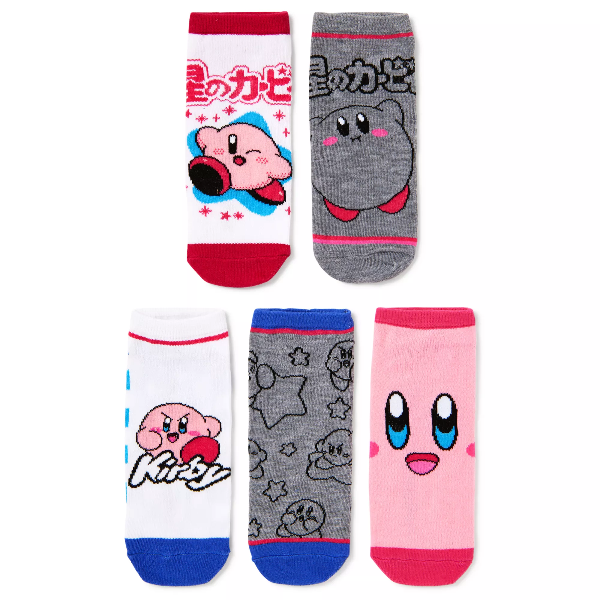 Multi-Pack Kirby Ankle Socks - 5 Pair at Spencer's