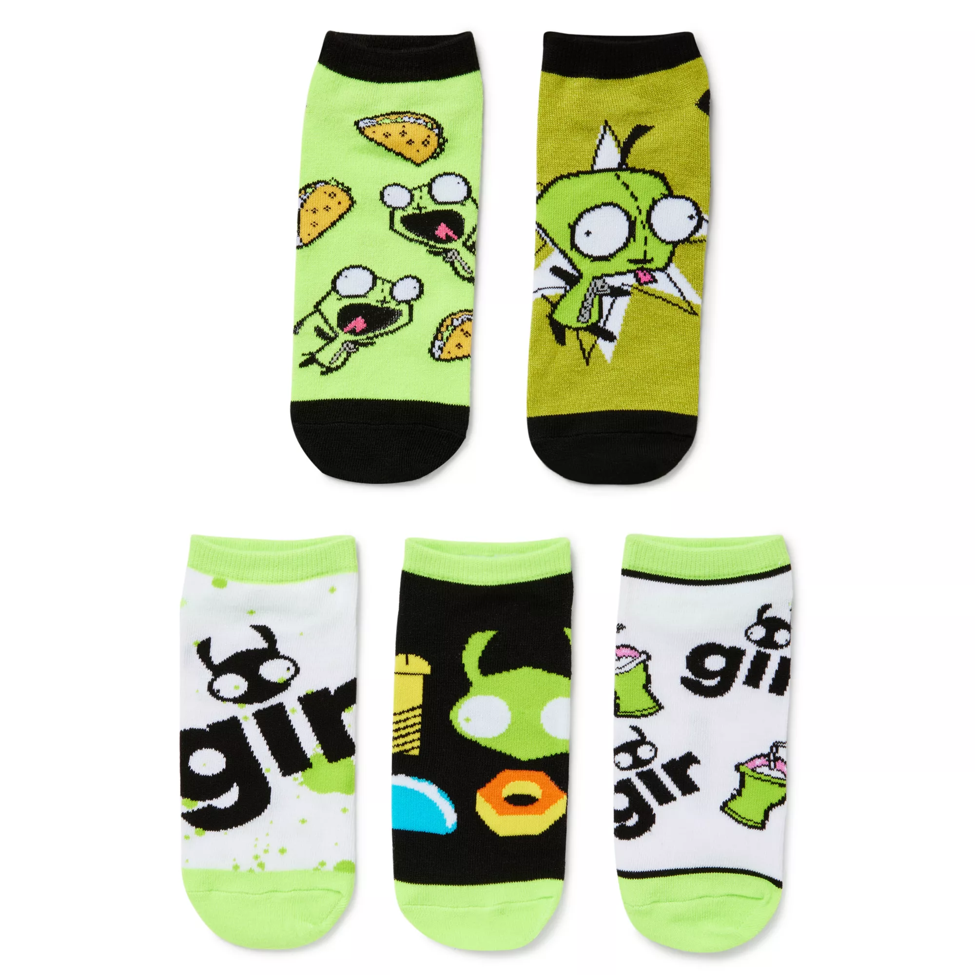 Multi-Pack GIR Socks 5 Pack - Invader Zim at Spencer's