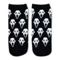 Black and Yellow Ghost Face No Show Socks - 5 Pair at Spencer's