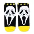 Black and Yellow Ghost Face No Show Socks - 5 Pair at Spencer's