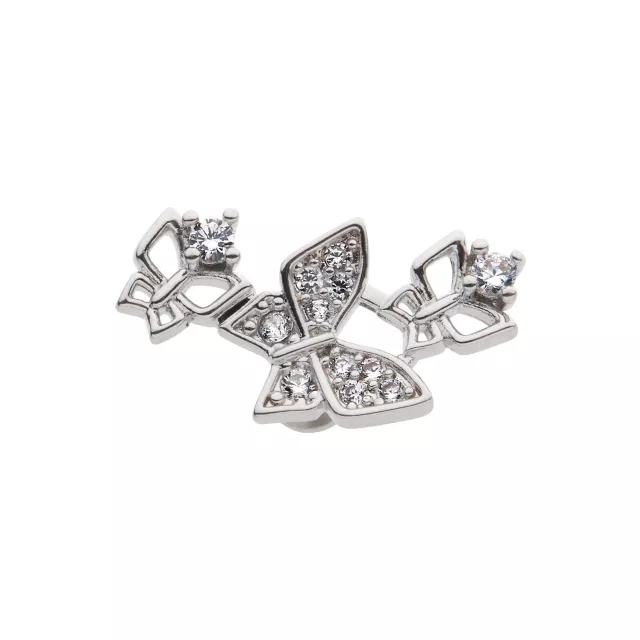 CZ Butterfly Crawler Cartilage Earring 18 Gauge Spencer s