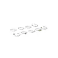 Multi-Pack CZ and Aurora Borealis Effect Hoops and Half Hoop Nose Rings 9 Pack - 20 Gauge at Spencer's