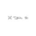 Multi-Pack Silver and CZ Cluster L-Bend Nose Hoop and Pins 3 Pack - 20 Gauge at Spencer's