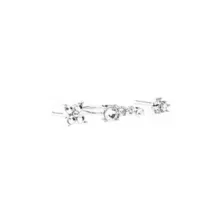 Multi-Pack Silver and CZ Cluster L-Bend Nose Hoop and Pins 3 Pack - 20 Gauge at Spencer's
