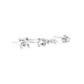 Multi-Pack Silver and CZ Cluster L-Bend Nose Hoop and Pins 3 Pack - 20 Gauge at Spencer's