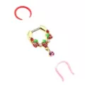 Multi-Pack CZ Strawberry Septum Clicker and Retainers 3 Pack - 16 Gauge at Spencer's